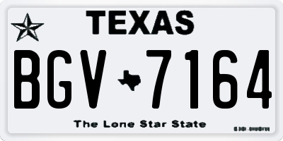 TX license plate BGV7164