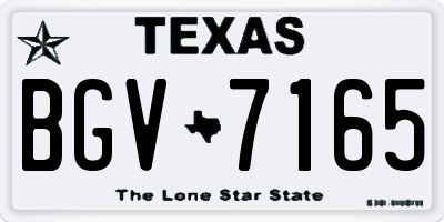 TX license plate BGV7165