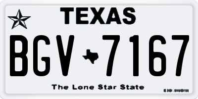 TX license plate BGV7167