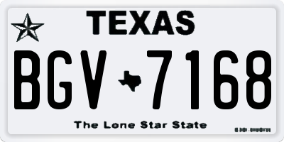 TX license plate BGV7168