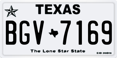 TX license plate BGV7169