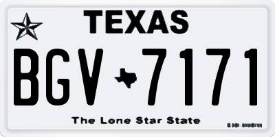 TX license plate BGV7171