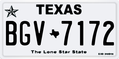 TX license plate BGV7172