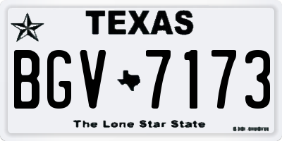 TX license plate BGV7173
