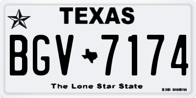 TX license plate BGV7174