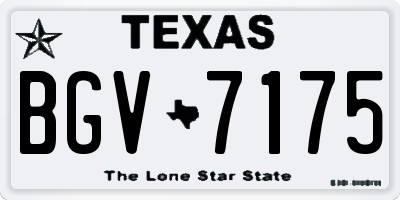 TX license plate BGV7175