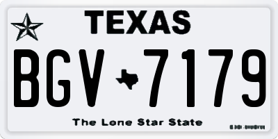 TX license plate BGV7179