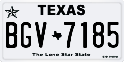 TX license plate BGV7185