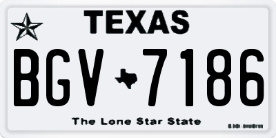 TX license plate BGV7186