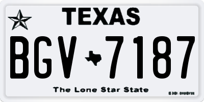 TX license plate BGV7187