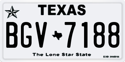 TX license plate BGV7188
