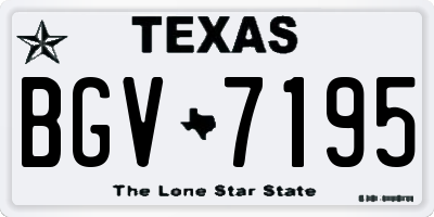TX license plate BGV7195