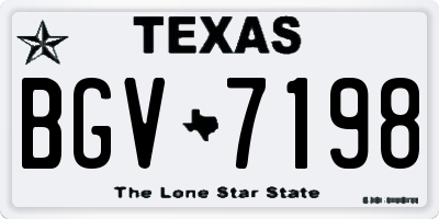 TX license plate BGV7198