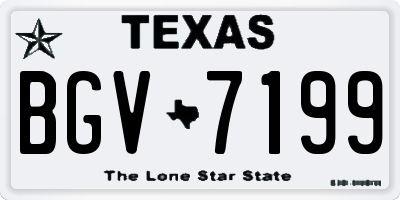 TX license plate BGV7199