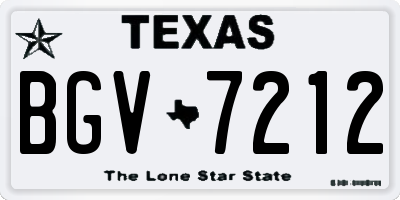 TX license plate BGV7212
