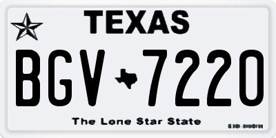 TX license plate BGV7220
