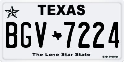 TX license plate BGV7224