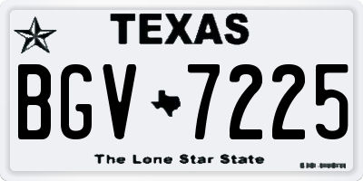 TX license plate BGV7225