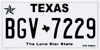 TX license plate BGV7229