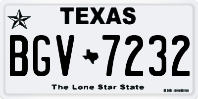 TX license plate BGV7232