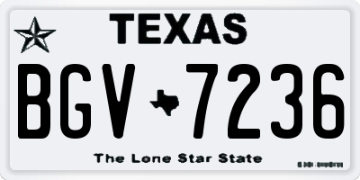 TX license plate BGV7236