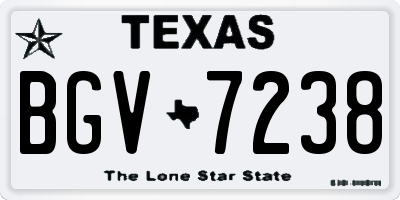 TX license plate BGV7238