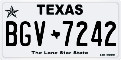 TX license plate BGV7242