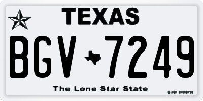 TX license plate BGV7249