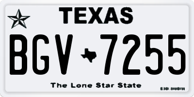 TX license plate BGV7255