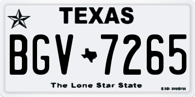 TX license plate BGV7265