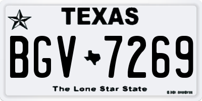 TX license plate BGV7269