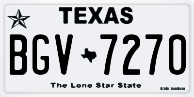 TX license plate BGV7270