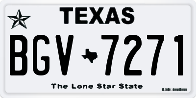 TX license plate BGV7271