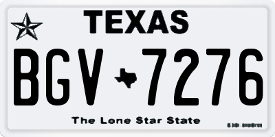 TX license plate BGV7276