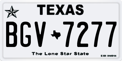 TX license plate BGV7277