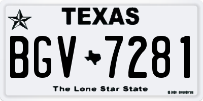 TX license plate BGV7281