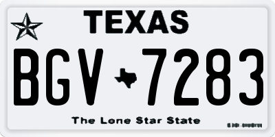 TX license plate BGV7283