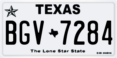 TX license plate BGV7284