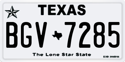 TX license plate BGV7285