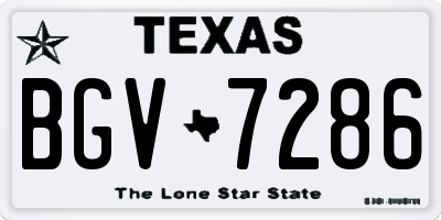 TX license plate BGV7286