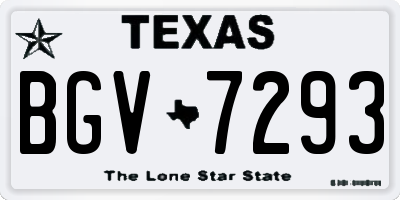 TX license plate BGV7293