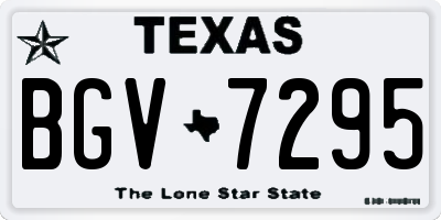 TX license plate BGV7295