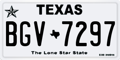 TX license plate BGV7297