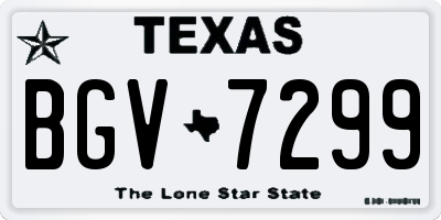 TX license plate BGV7299