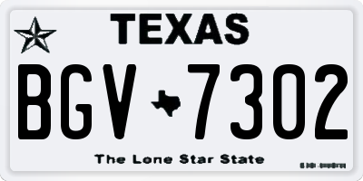 TX license plate BGV7302