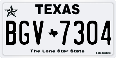 TX license plate BGV7304