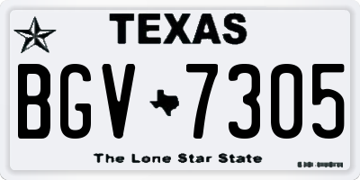 TX license plate BGV7305