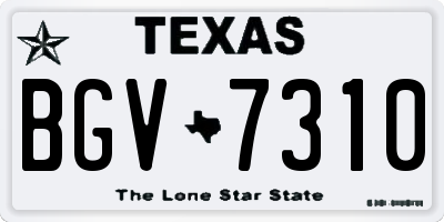 TX license plate BGV7310