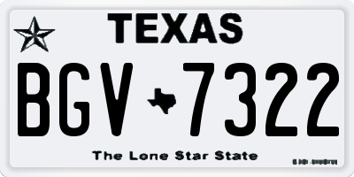 TX license plate BGV7322