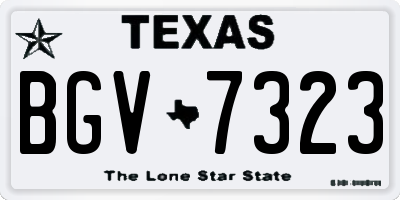 TX license plate BGV7323